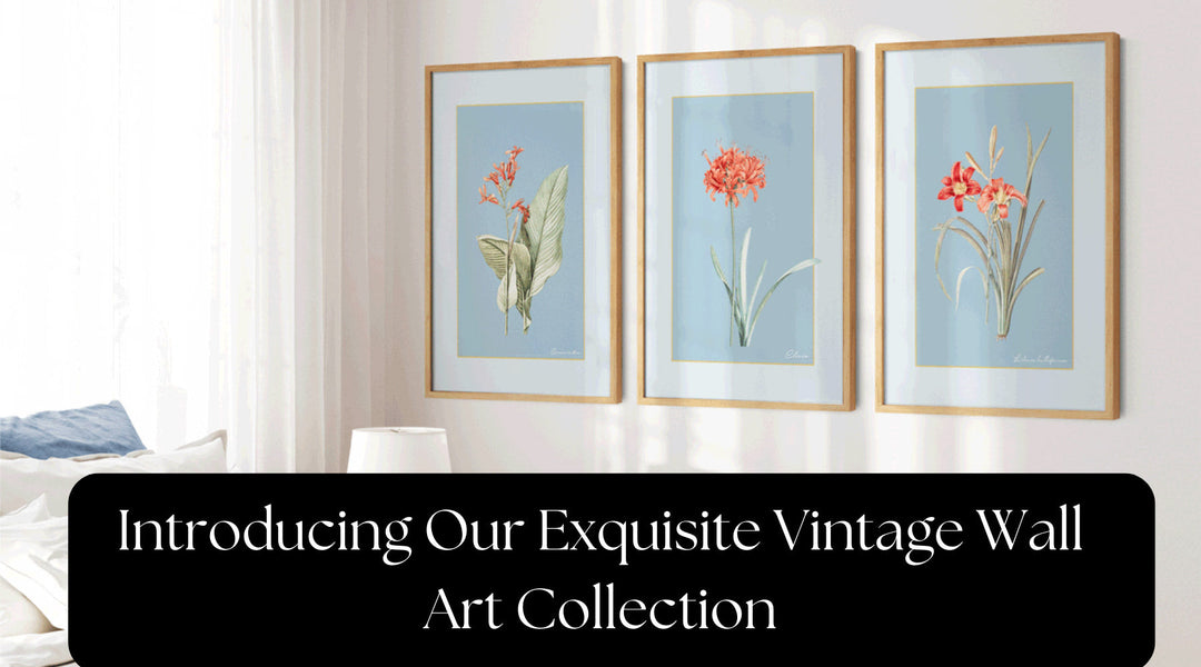 Header image for the blog post indroducing Nook At You's vintage wall art collection
