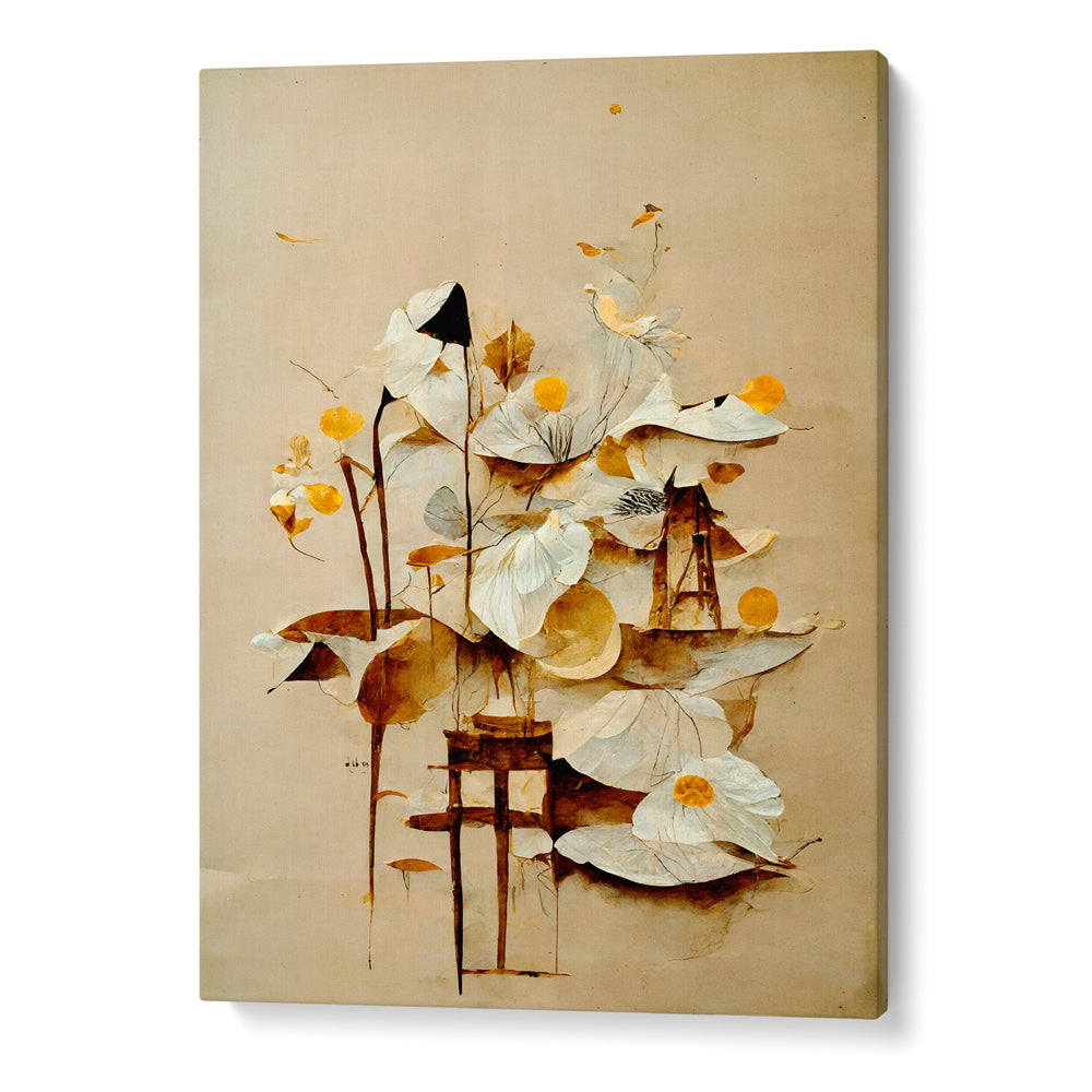 Beige Floral Watercolour Canvas Print | Botanical Wall Art Decor – Nook ...