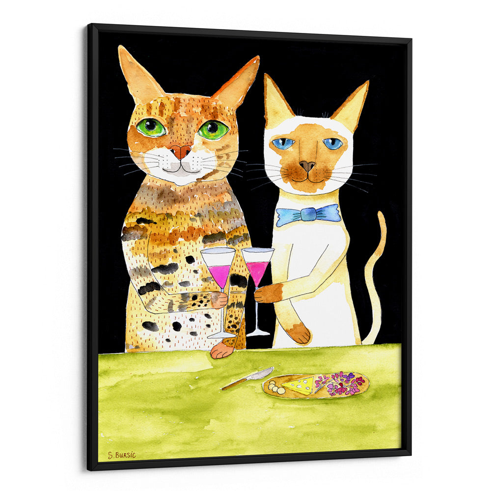 Cats Drinking Best Friends - XS / Matte Paper / Rolled Art - Nook At You