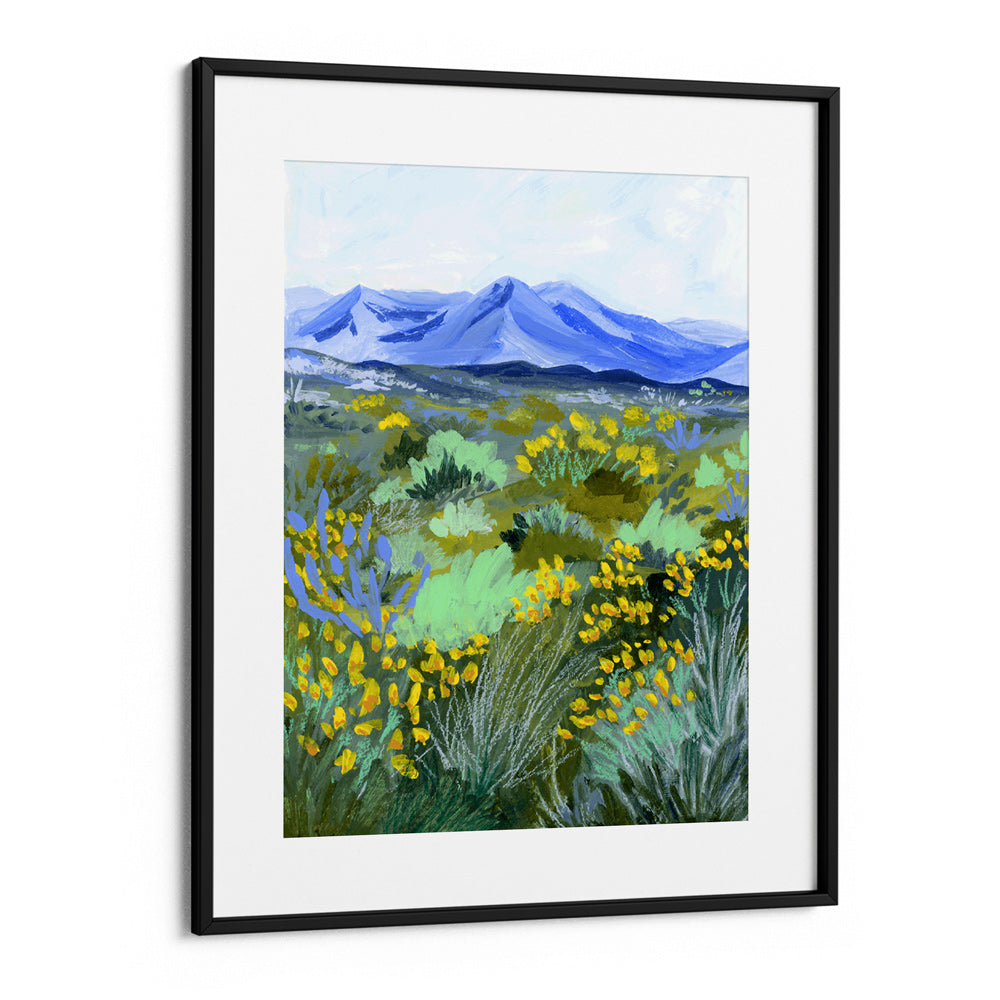 Blue Valley – Mountain Landscape Canvas Painting - XS / Matte Paper / Rolled Art - Nook At You
