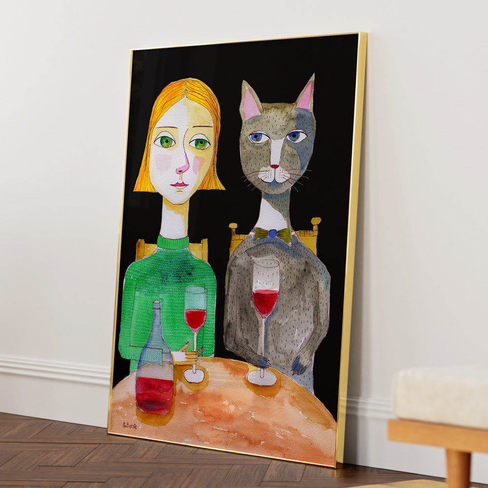 Best Friends - XS / Matte Paper / Rolled Art - Nook At You