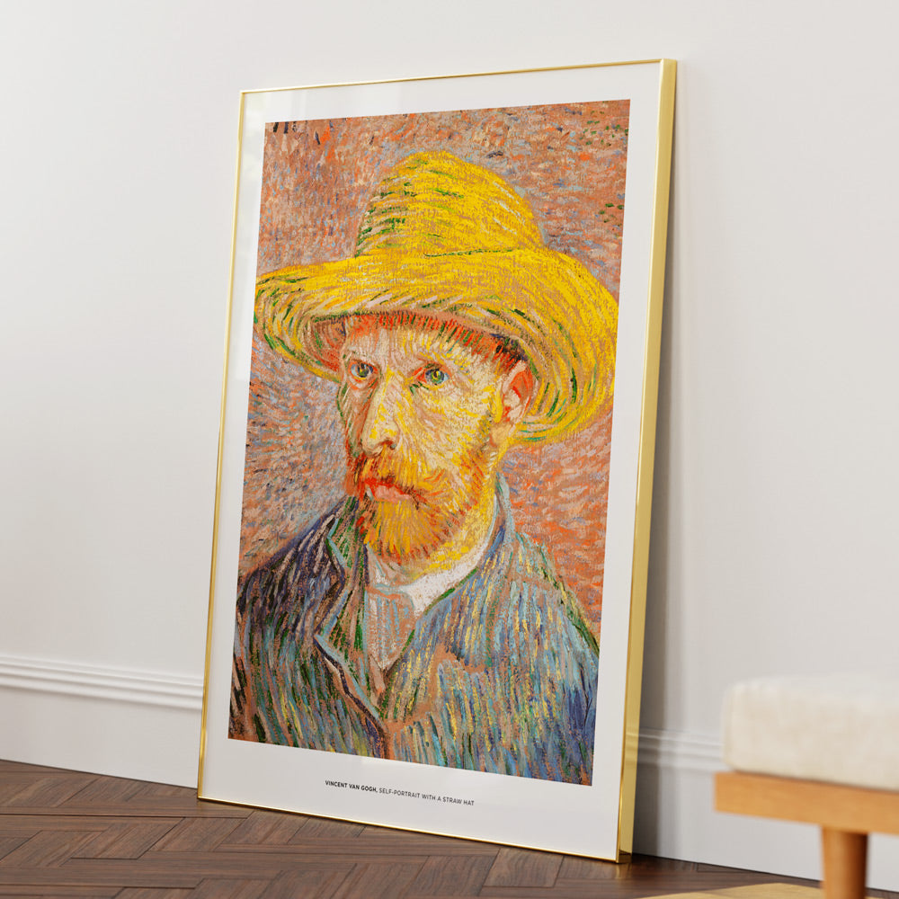 Vicent Van Gogh - Self-Portrait with a Straw Hat - XS / Matte Paper / Rolled Art - Nook At You