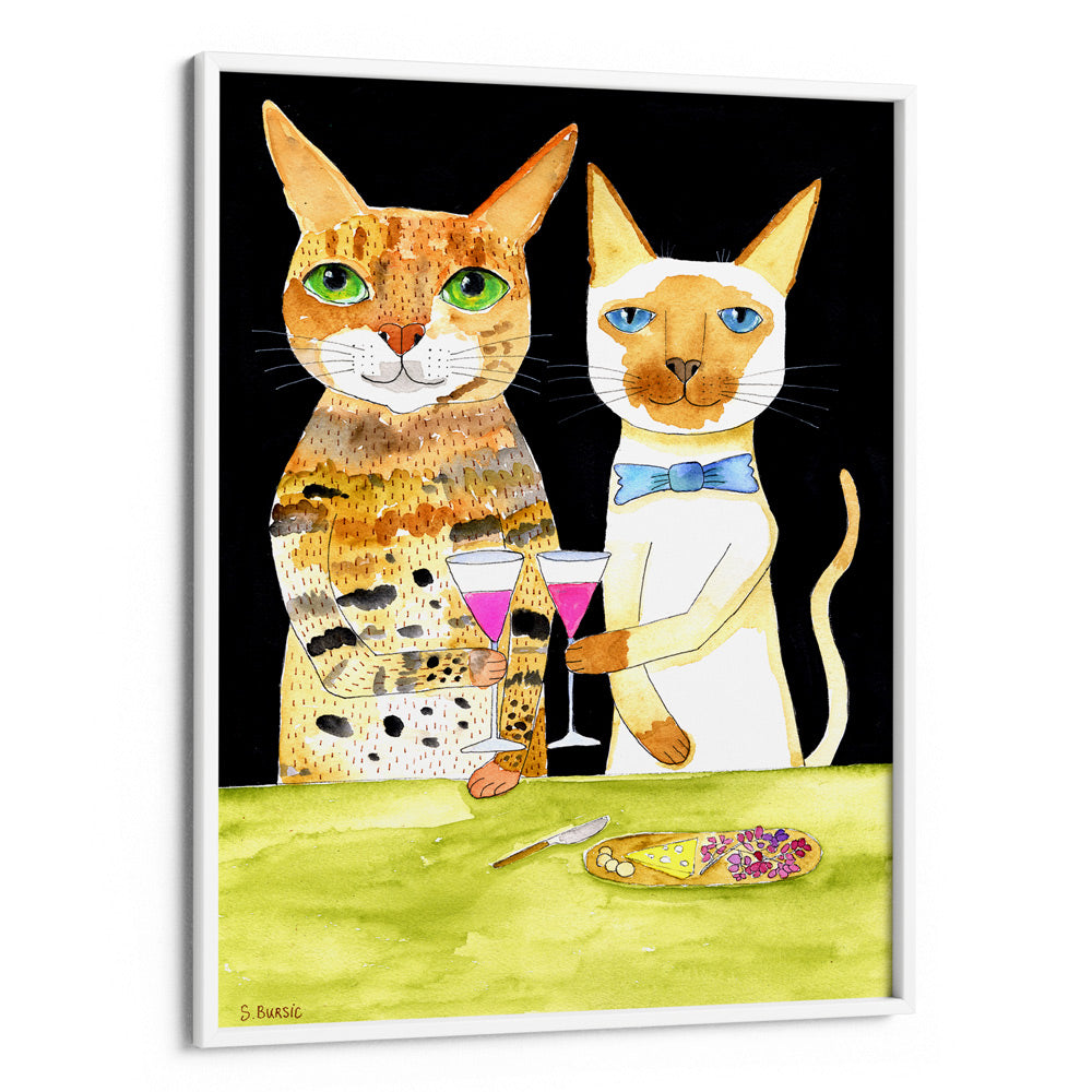 Cats Drinking Best Friends - XS / Matte Paper / Rolled Art - Nook At You