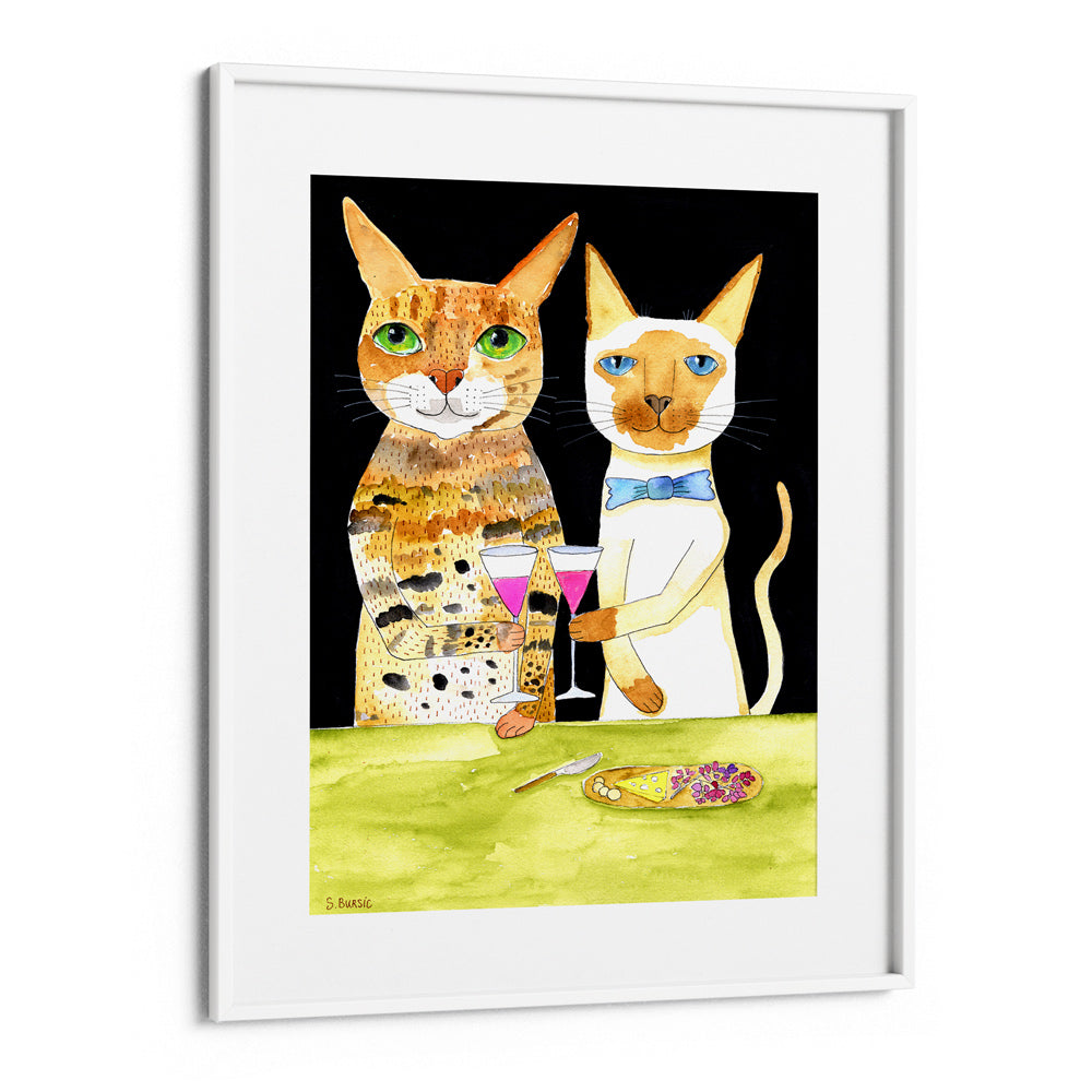Cats Drinking Best Friends - XS / Matte Paper / Rolled Art - Nook At You