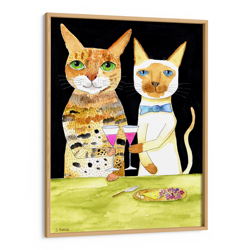 Cats Drinking Best Friends - XS / Matte Paper / Rolled Art - Nook At You