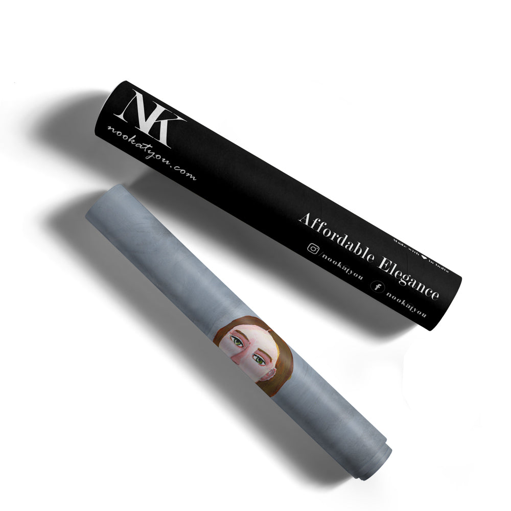 Cat Lady with Black Cat - XS / Matte Paper / Rolled Art - Nook At You