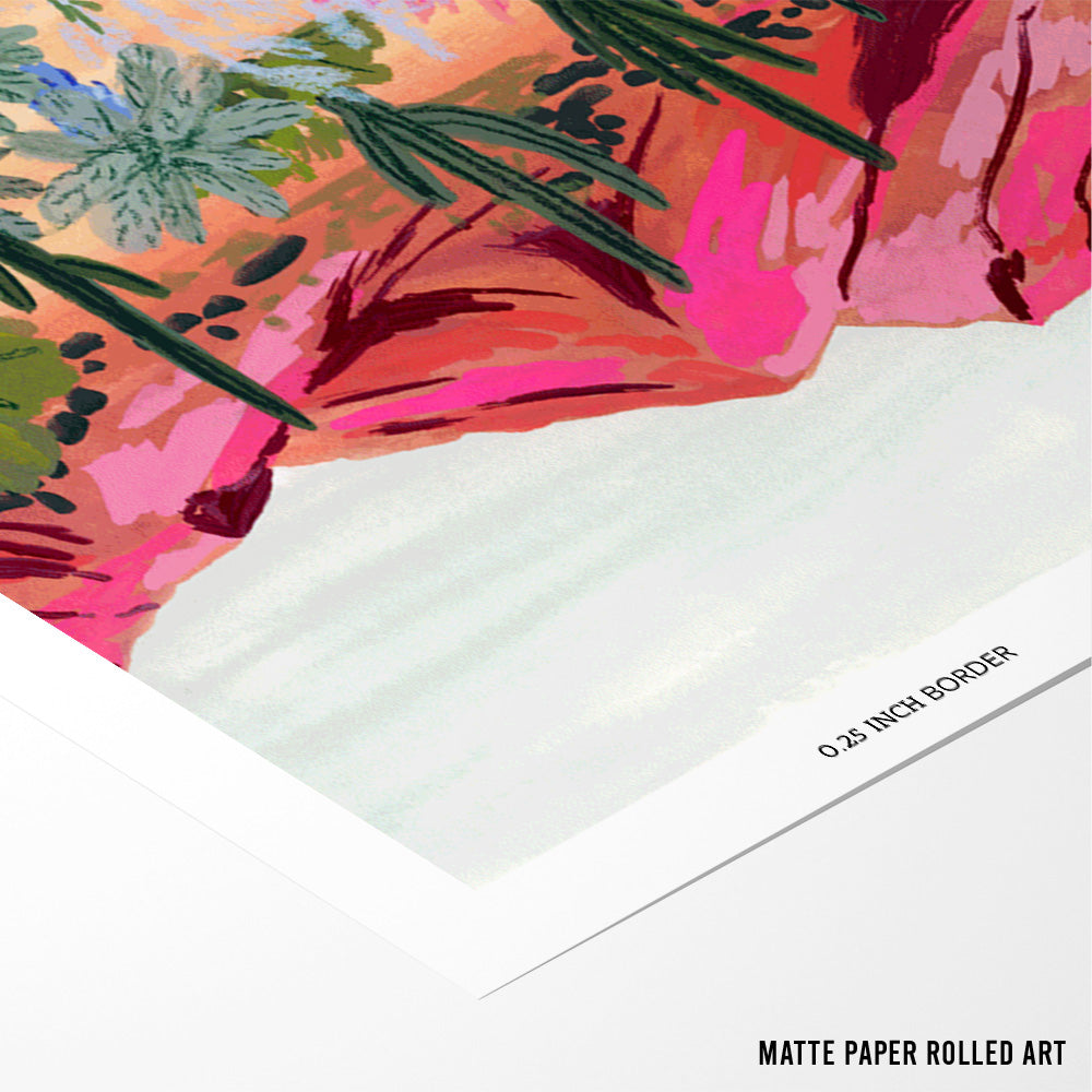 Bright Desert Landscape Poster - XS / Matte Paper / Rolled Art - Nook At You