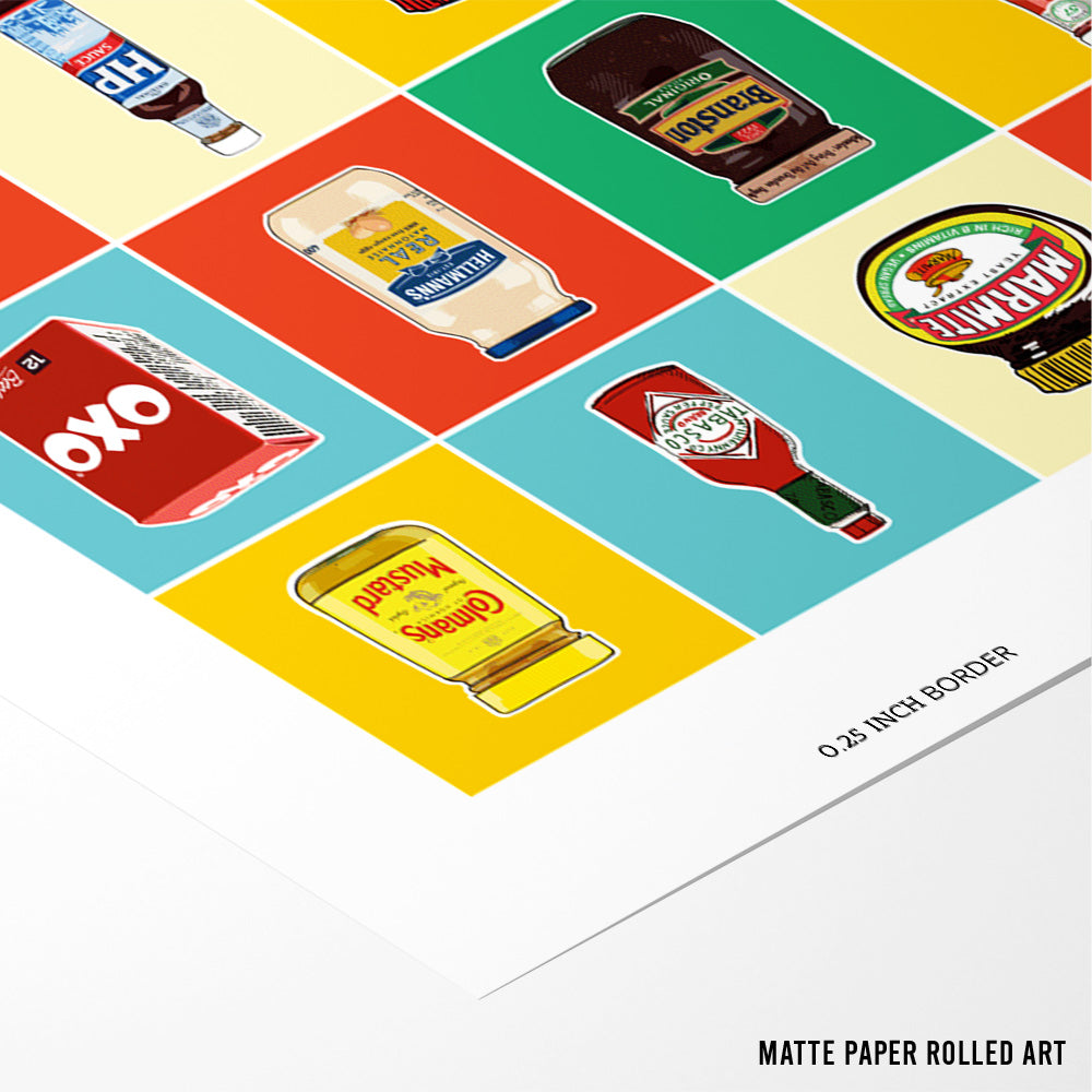Taxonomy of Condiments Gourmet Wall Art - XS / Matte Paper / Rolled Art - Nook At You