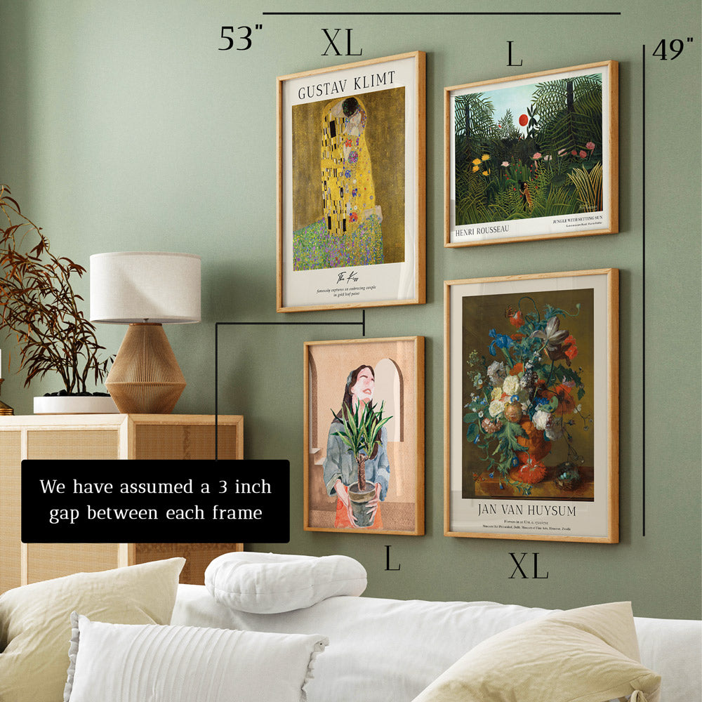 Artistic Masters Gallery Wall Set of 4 - 45Wx53H / Matte Paper / Rolled Art - Nook At You