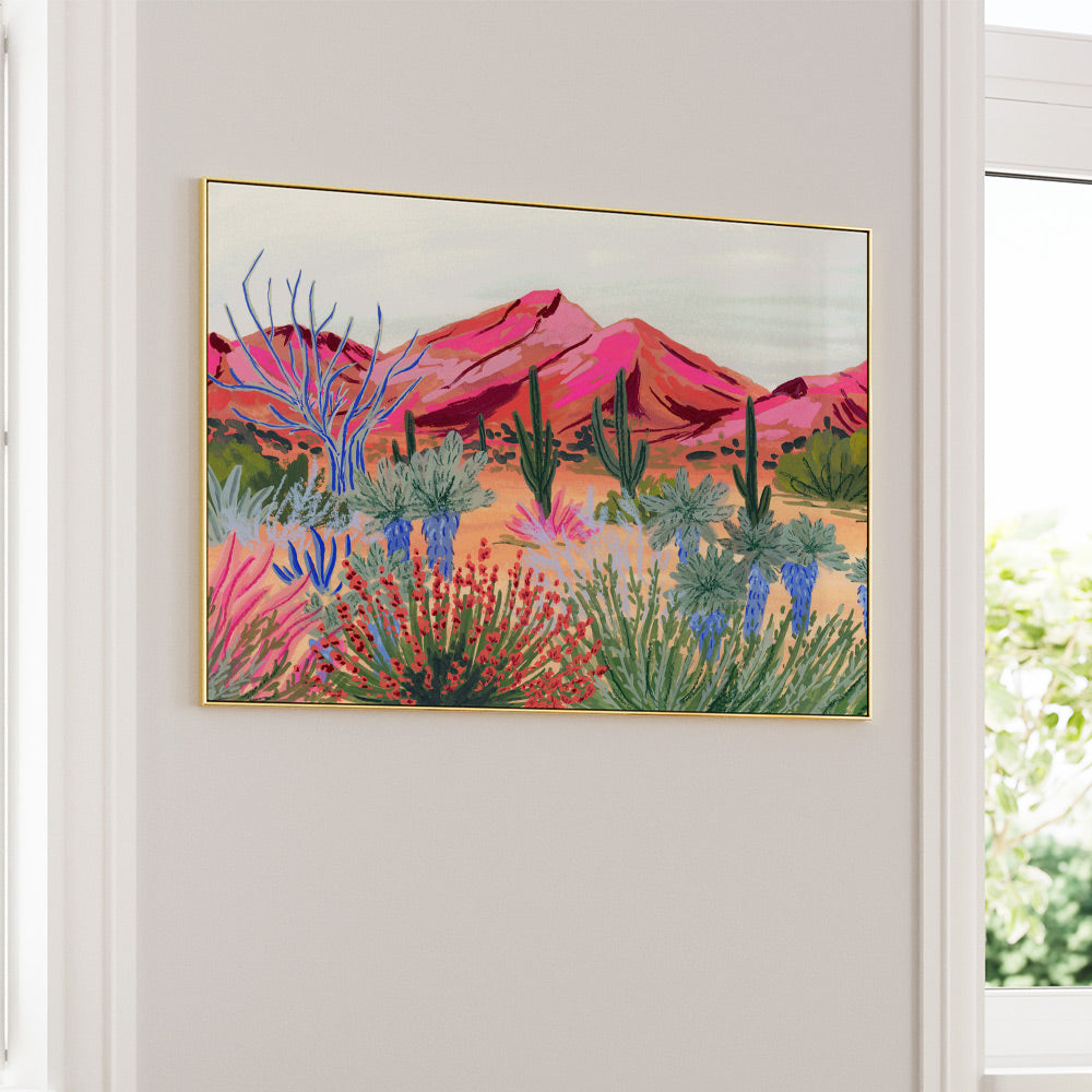 Bright Desert Landscape Poster - XS / Matte Paper / Rolled Art - Nook At You