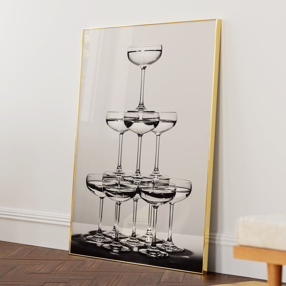 Champagne Tower 1 - XS / Matte Paper / Rolled Art - Nook At You