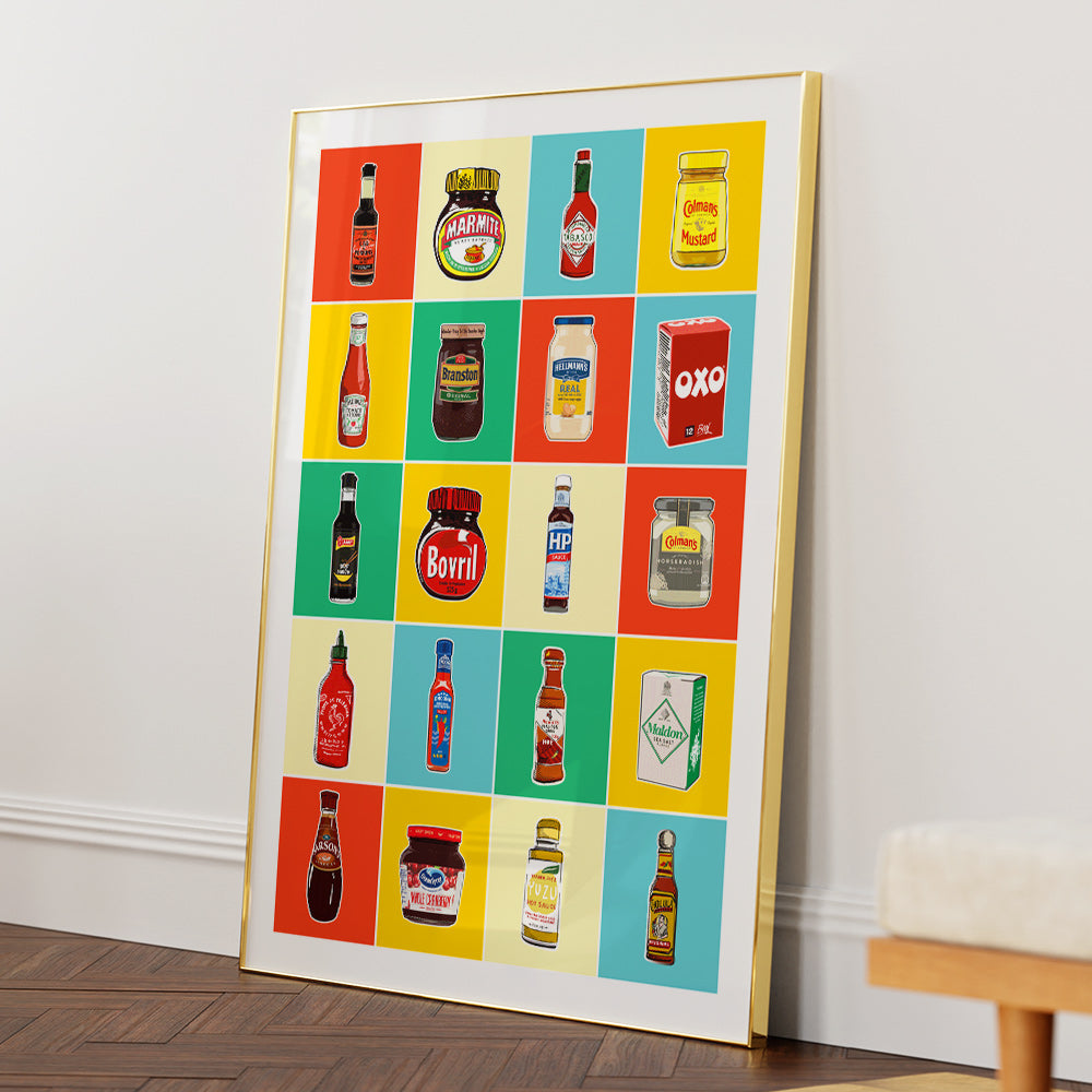 Taxonomy of Condiments Gourmet Wall Art - XS / Matte Paper / Rolled Art - Nook At You