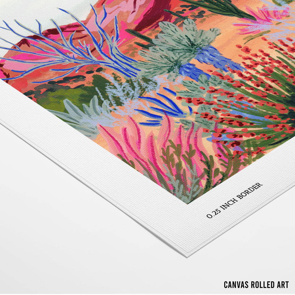 Bright Desert Landscape Poster - XS / Matte Paper / Rolled Art - Nook At You