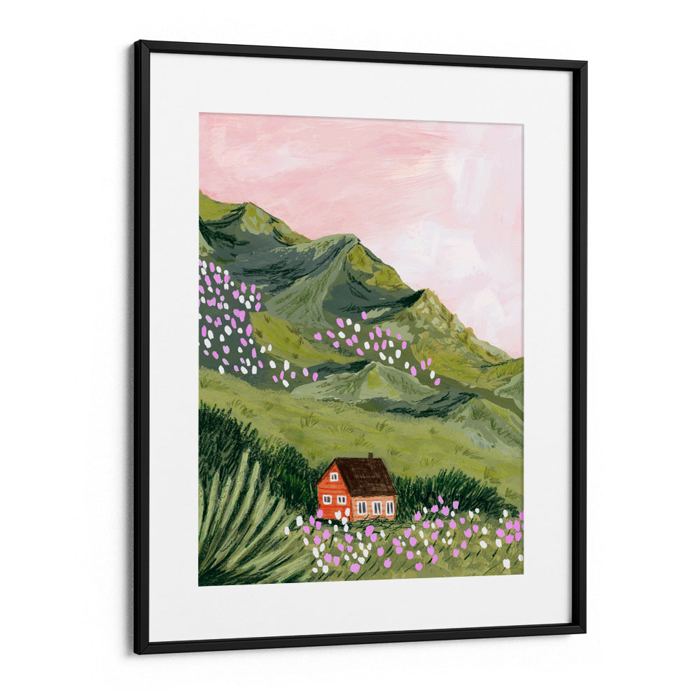 Mountain House Landscape Wall Art - XS / Matte Paper / Rolled Art - Nook At You
