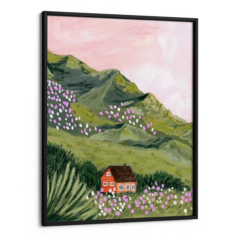 Mountain House Landscape Wall Art - XS / Matte Paper / Rolled Art - Nook At You