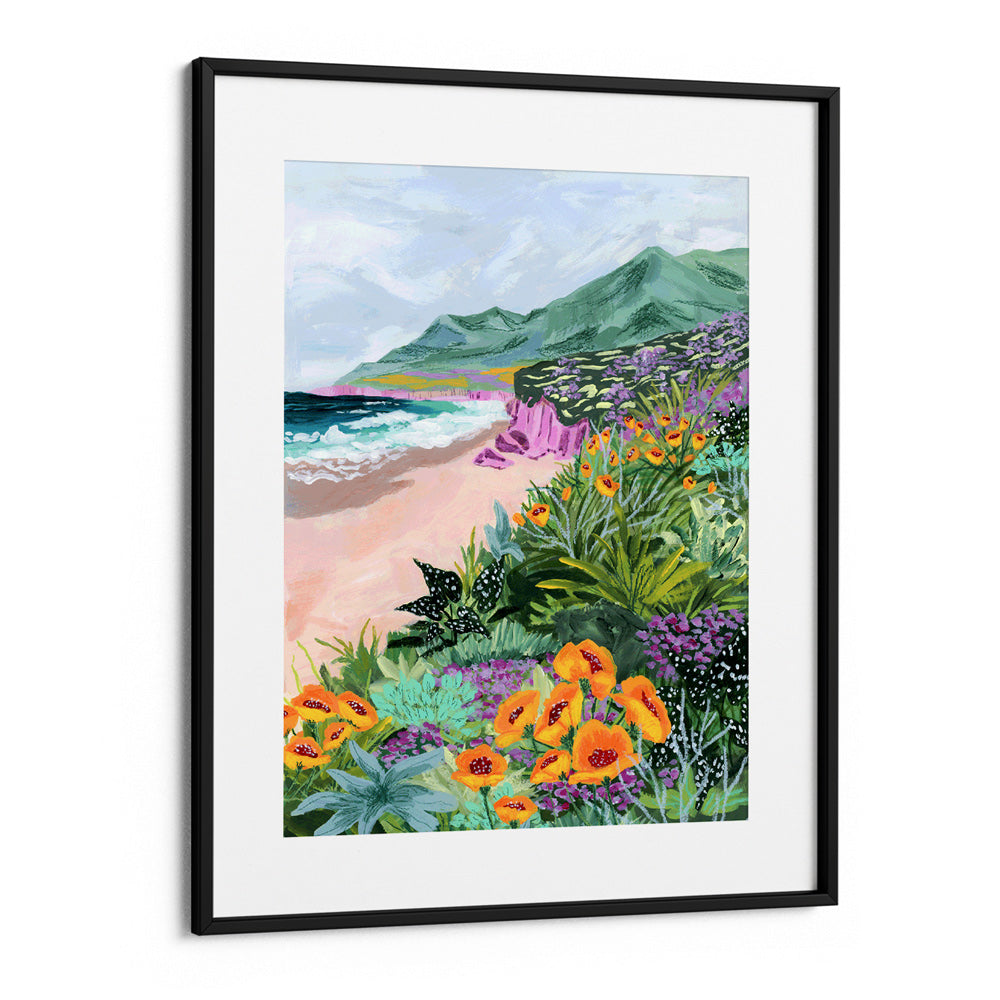 Coastal Bluffs Floral Seaside Landscape Art Painting - XS / Matte Paper / Rolled Art - Nook At You