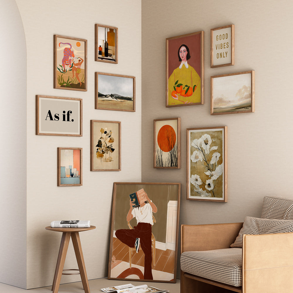 Gallery Wall Set Of 12 For Living Room Corner Extra Large Framed Art