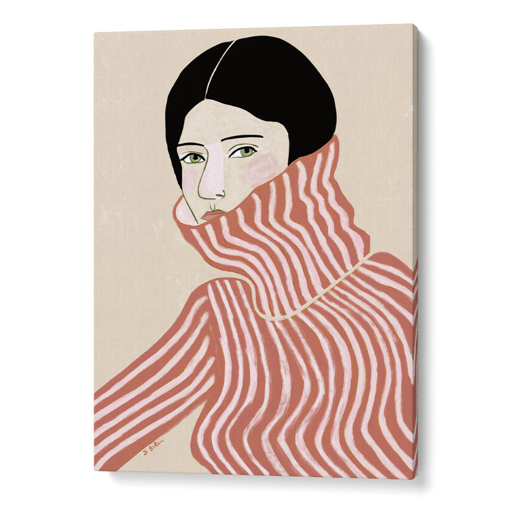 Lady in jumper Boho Artwork - XS / Matte Paper / Rolled Art - Nook At You