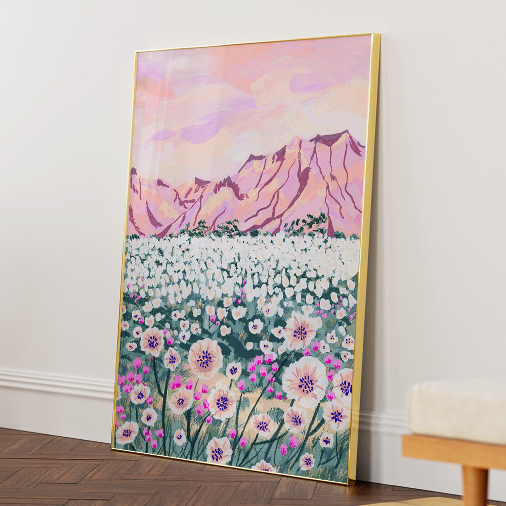 Pink Desert  Landscape Art Print - XS / Matte Paper / Rolled Art - Nook At You
