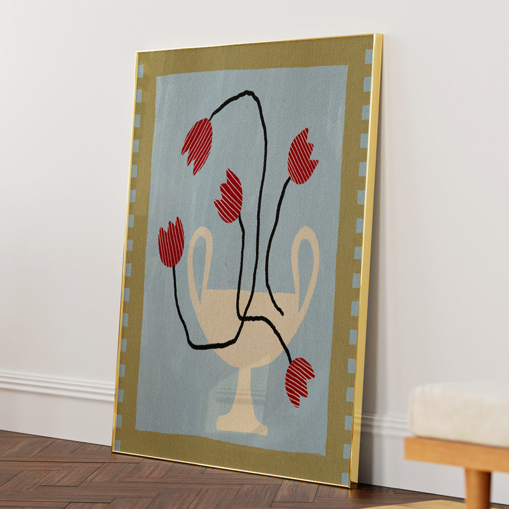 Tangled Bloom Canvas Painting - XS / Matte Paper / Rolled Art - Nook At You