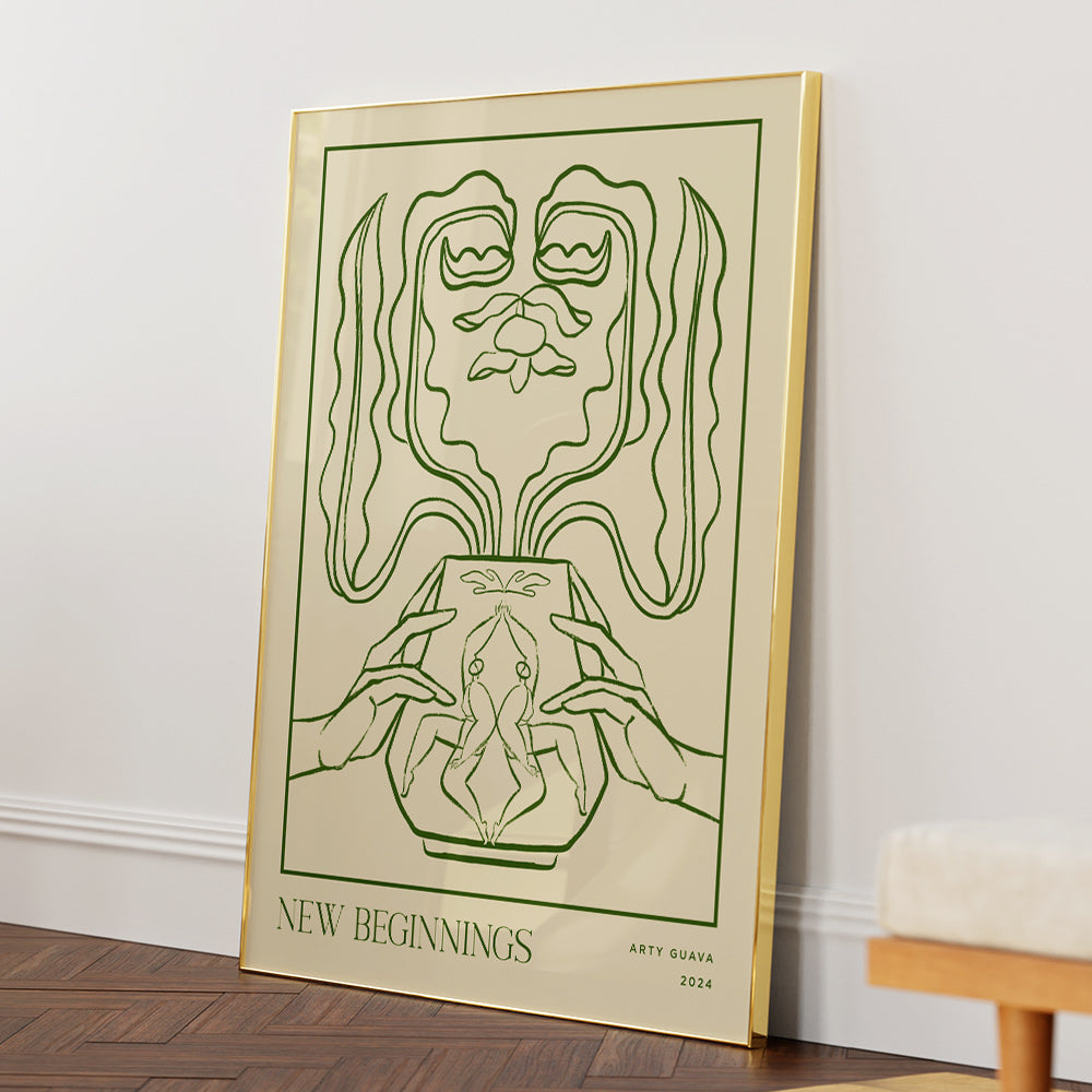 New Beginnings Canvas Painting - XS / Matte Paper / Rolled Art - Nook At You