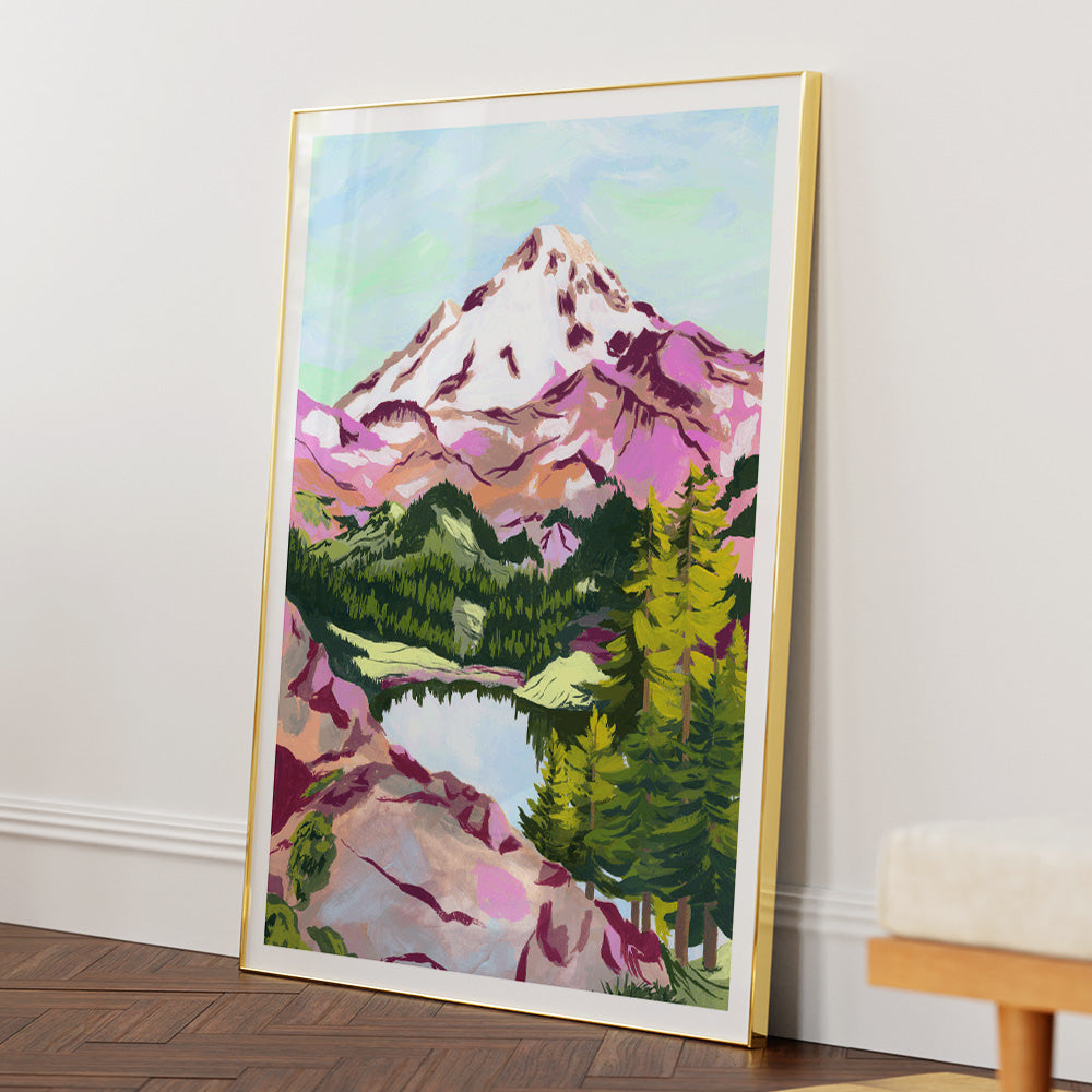 Chain Lakes Landscape Wall Art - XS / Matte Paper / Rolled Art - Nook At You