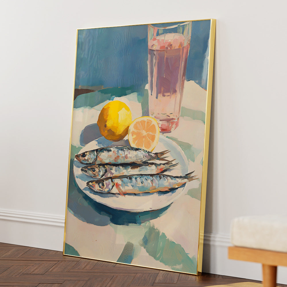 Sardines at Noon Wall Art Poster - XS / Matte Paper / Rolled Art - Nook At You