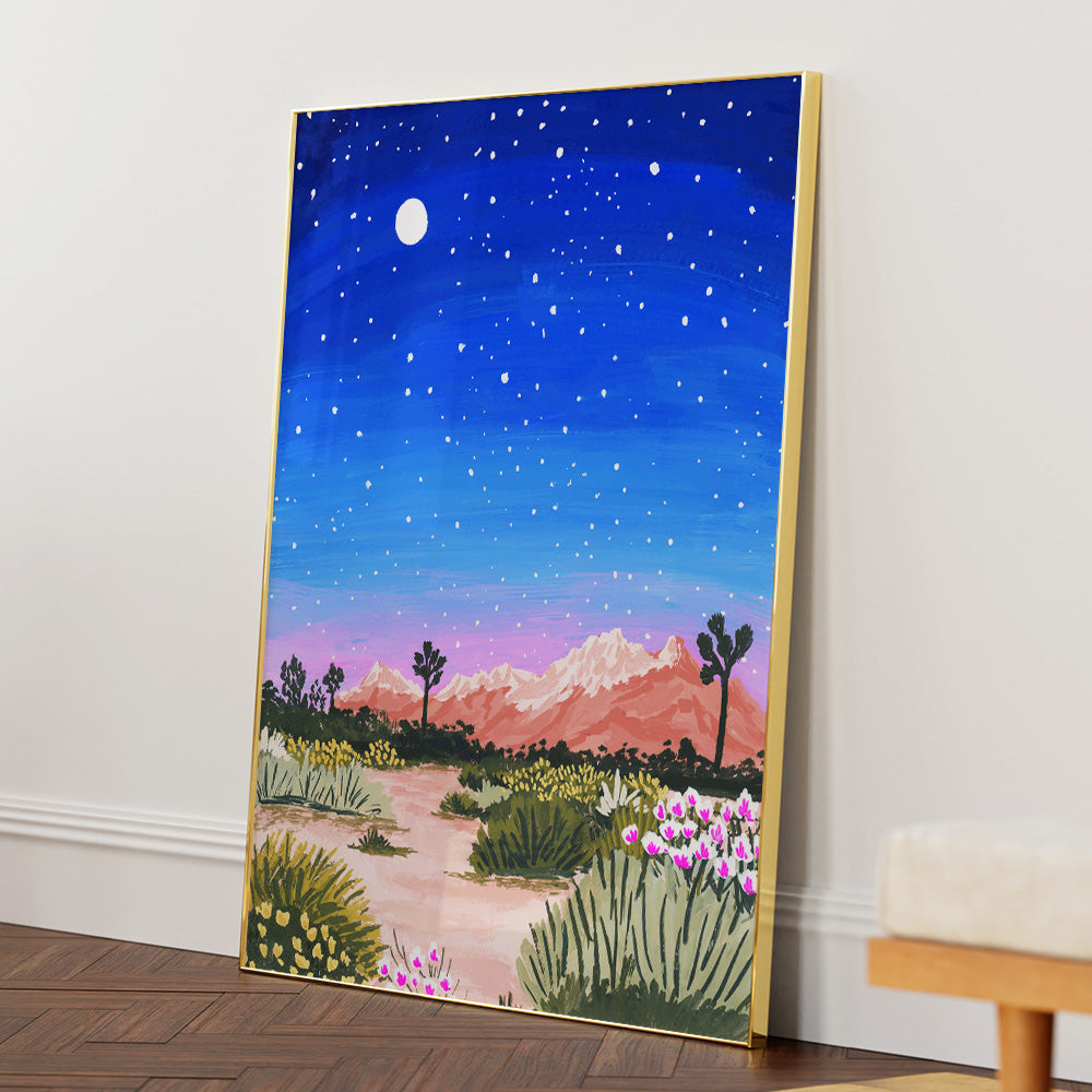 Joshua Tree Canvas Painting - XS / Matte Paper / Rolled Art - Nook At You