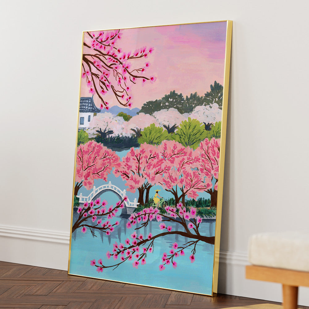Blossom Ride wall art poster - XS / Matte Paper / Rolled Art - Nook At You