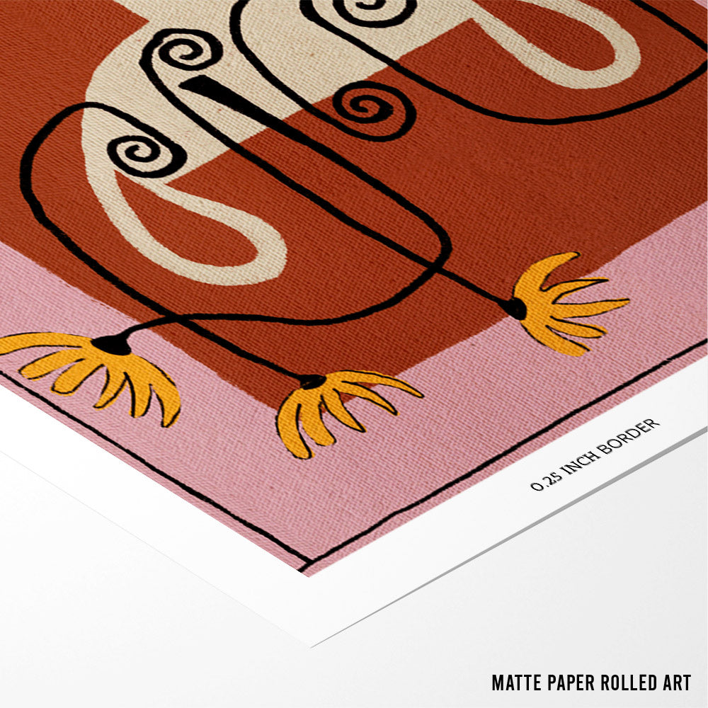 The Spiraled Vase Boho Wall Art - XS / Matte Paper / Rolled Art - Nook At You