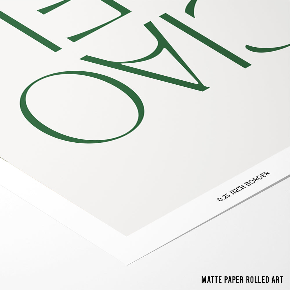 Ciao Bella Quote Wall Art Poster - XS / Matte Paper / Rolled Art - Nook At You