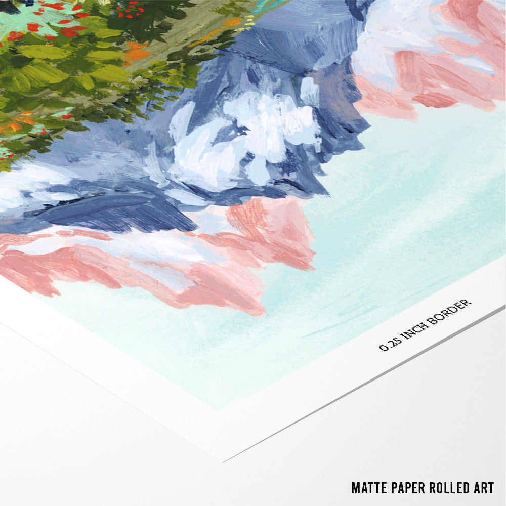 Autumn Mountains Landscape Art Print - XS / Matte Paper / Rolled Art - Nook At You