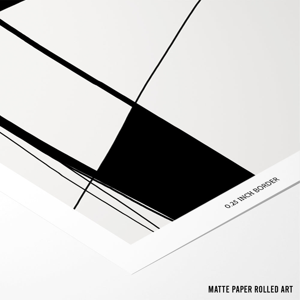 Crossed Paths II Abstract Wall Art - XS / Matte Paper / Rolled Art - Nook At You