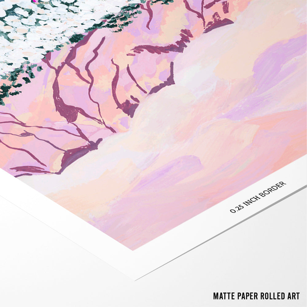 Pink Desert  Landscape Art Print - XS / Matte Paper / Rolled Art - Nook At You