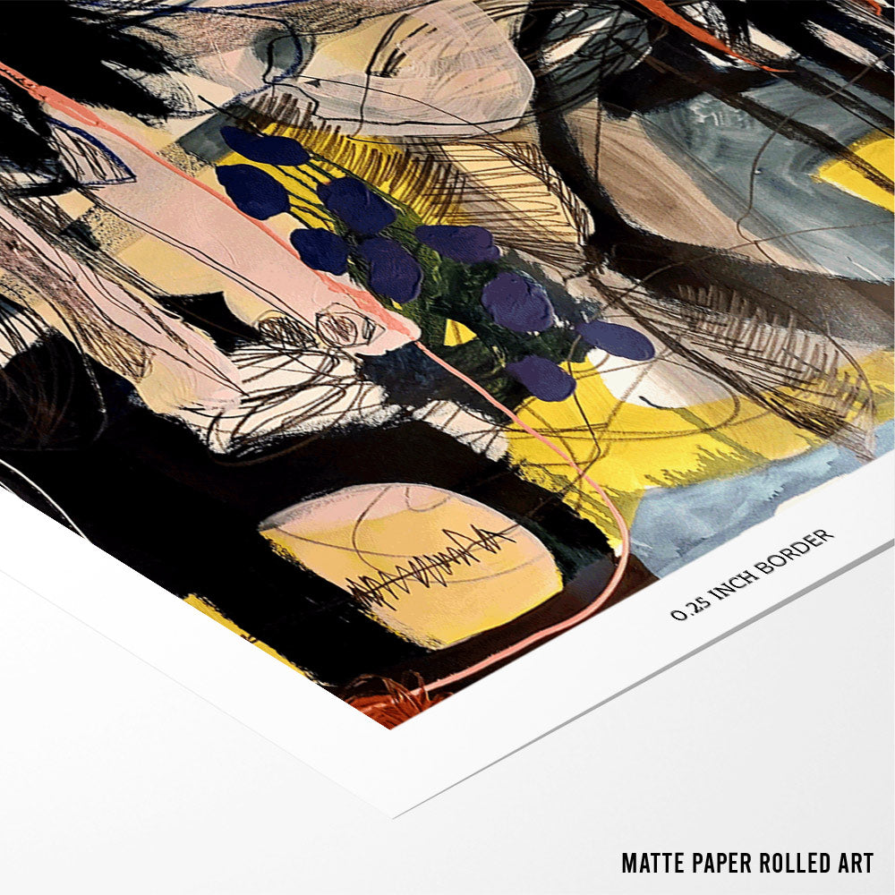 Chaotic Harmony Abstract Painting - XS / Matte Paper / Rolled Art - Nook At You