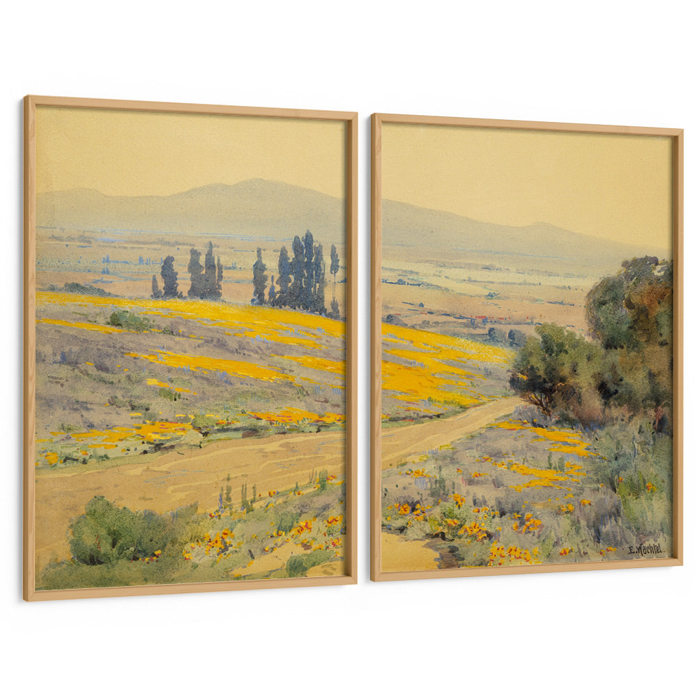 California Dreamscape Set of 2 Landscape Art - XS / Matte Paper / Rolled Art - Nook At You