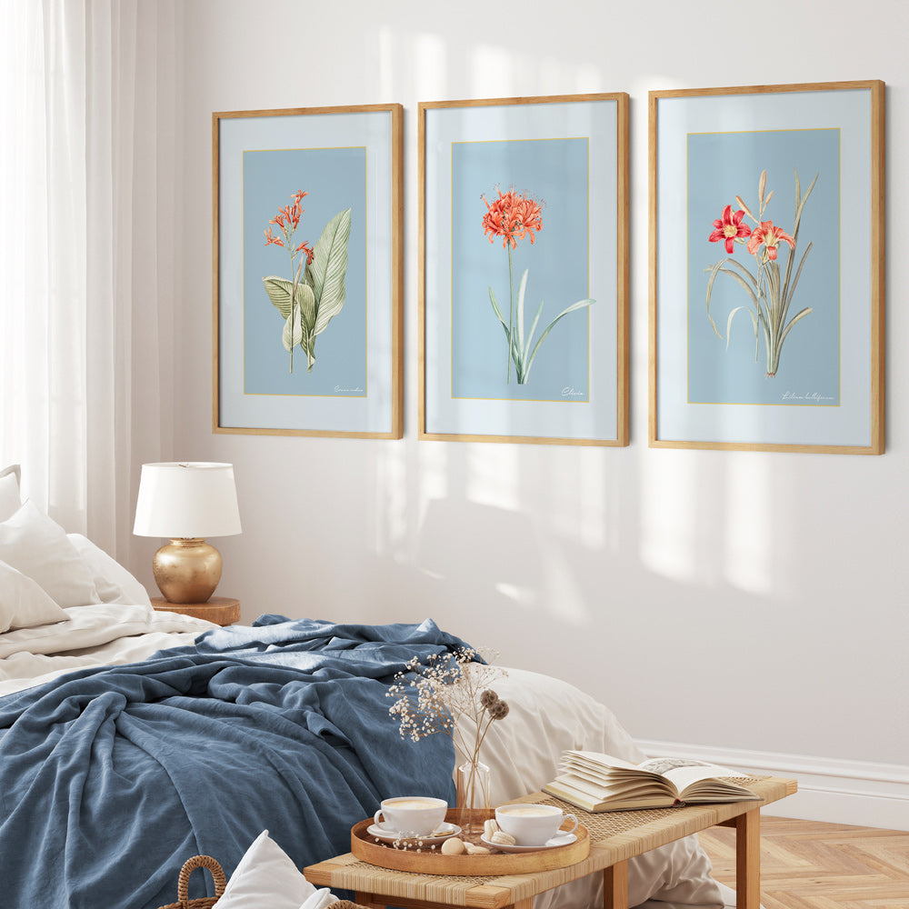 Set of 3 Botanical Wall Art For Living Room | Set of 3 Wall Art – Nook ...