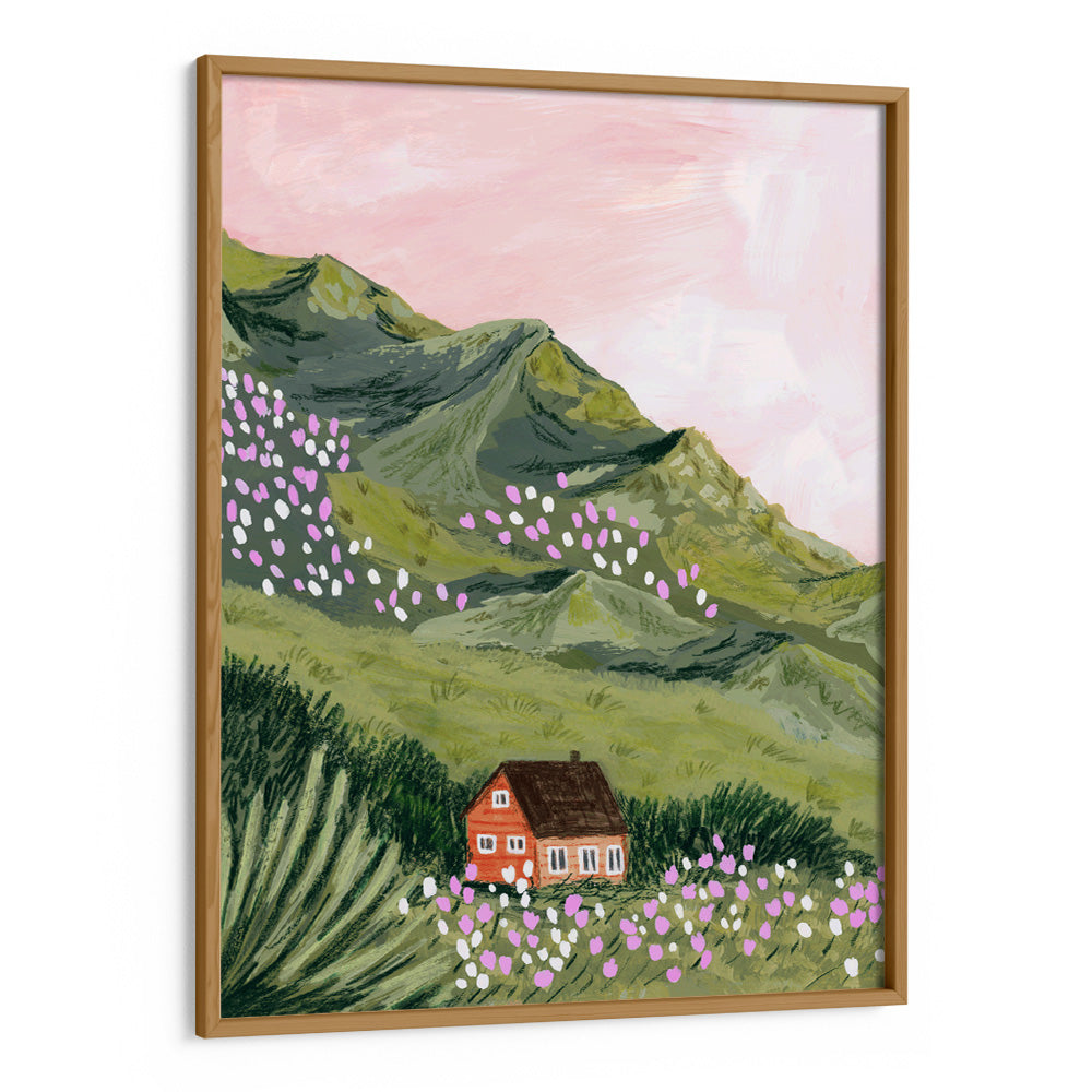 Mountain House Landscape Wall Art - XS / Matte Paper / Rolled Art - Nook At You