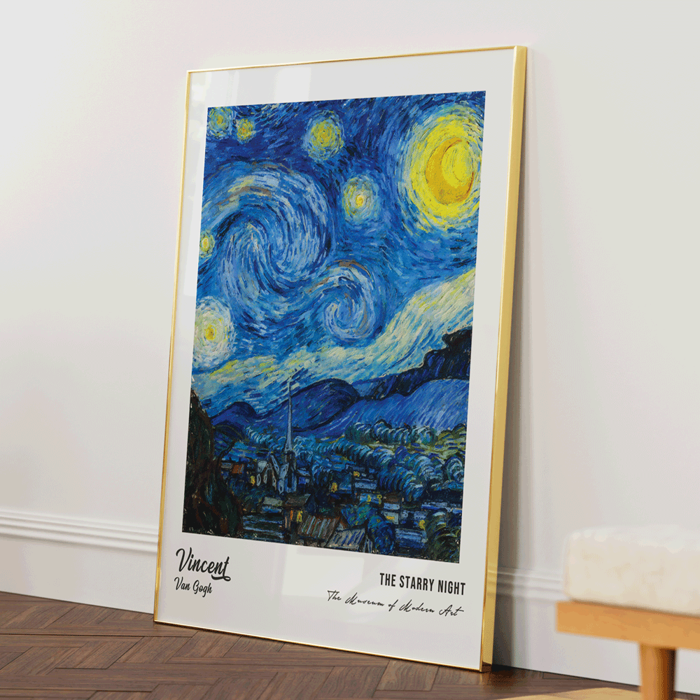 Vincent Van Gogh - The Starry Night Landscape Art - XS / Matte Paper / Rolled Art - Nook At You