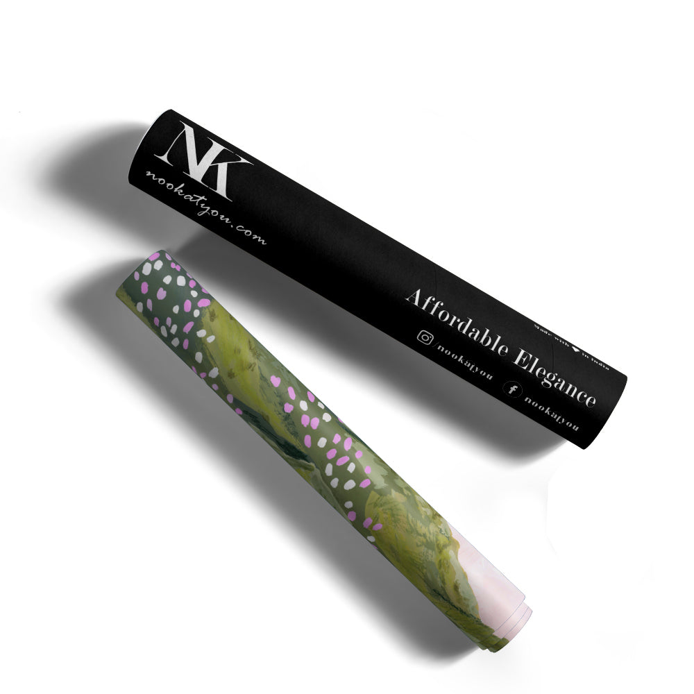 Mountain House Landscape Wall Art - XS / Matte Paper / Rolled Art - Nook At You