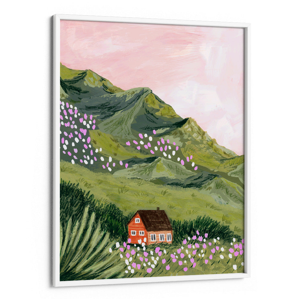 Mountain House Landscape Wall Art - XS / Matte Paper / Rolled Art - Nook At You