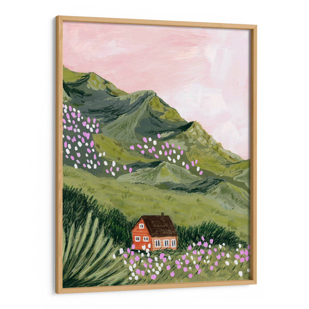 Mountain House Landscape Wall Art - XS / Matte Paper / Rolled Art - Nook At You