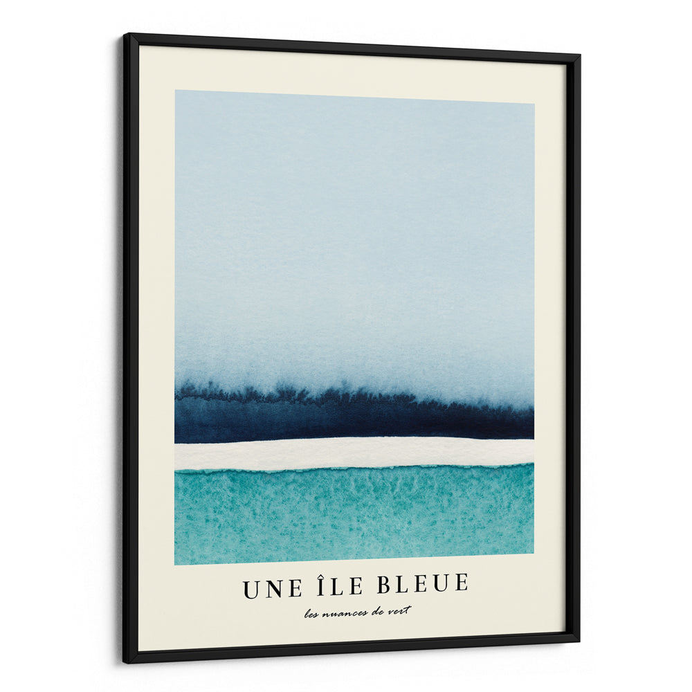 Une Ile Bleue No.1 Abstract Art - XS / Matte Paper / Rolled Art - Nook At You