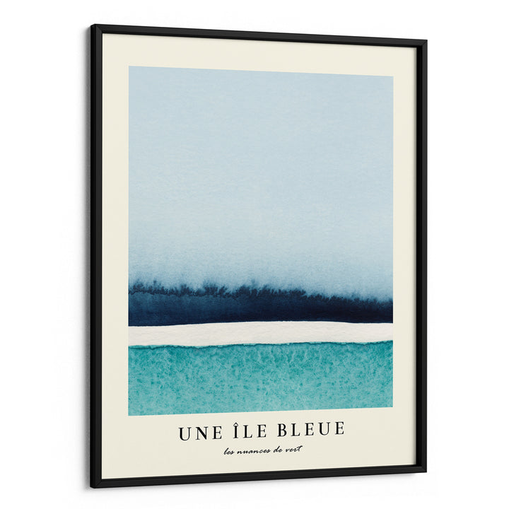Une Ile Bleue No.1 Abstract Art-Rolled Art-Nook At You