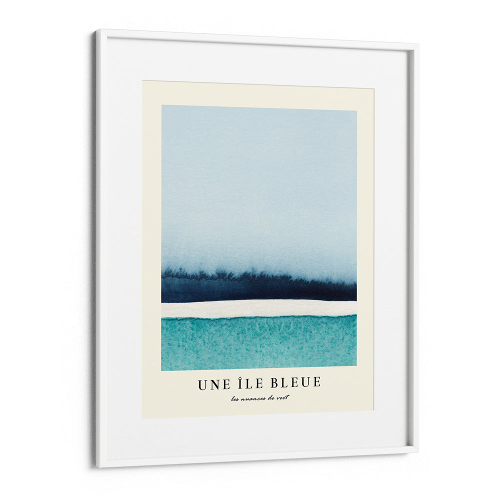 Une Ile Bleue No.1 Abstract Art - XS / Matte Paper / Rolled Art - Nook At You