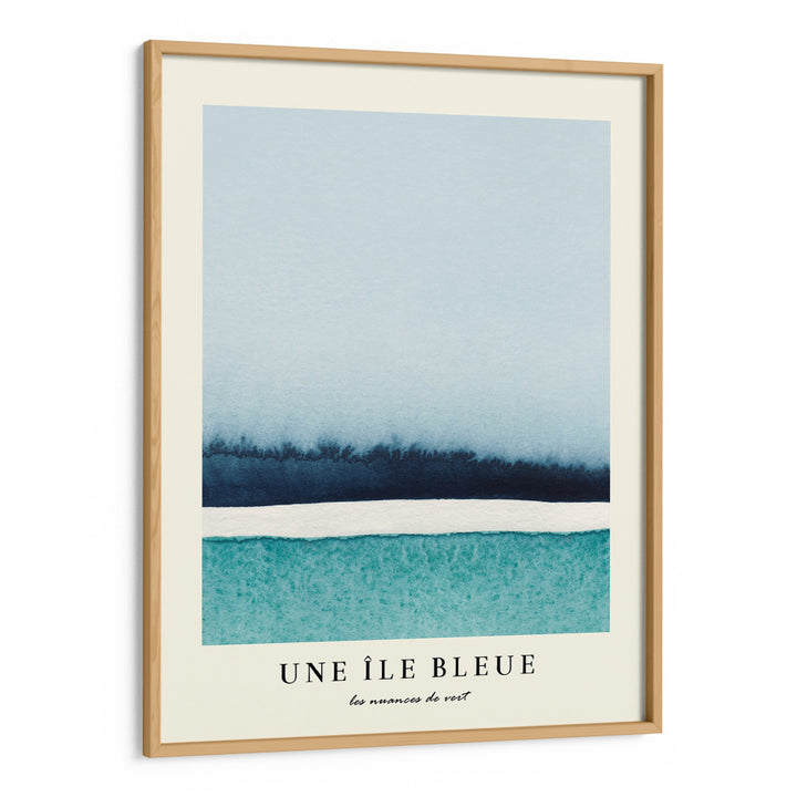 Une Ile Bleue No.1 Abstract Art-Wooden Frame-Nook At You