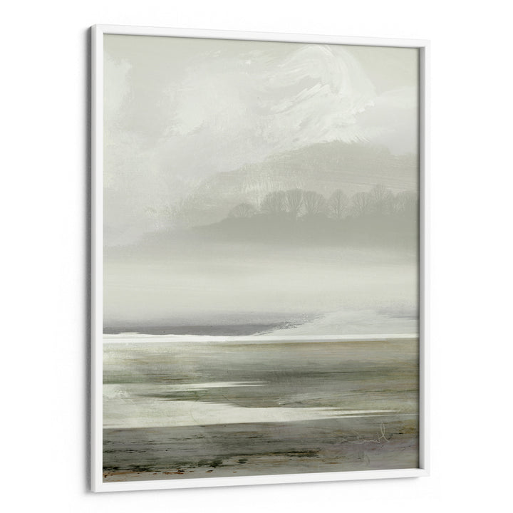 Serene Watercolor Horizons Abstract Art-White Frame-Nook At You