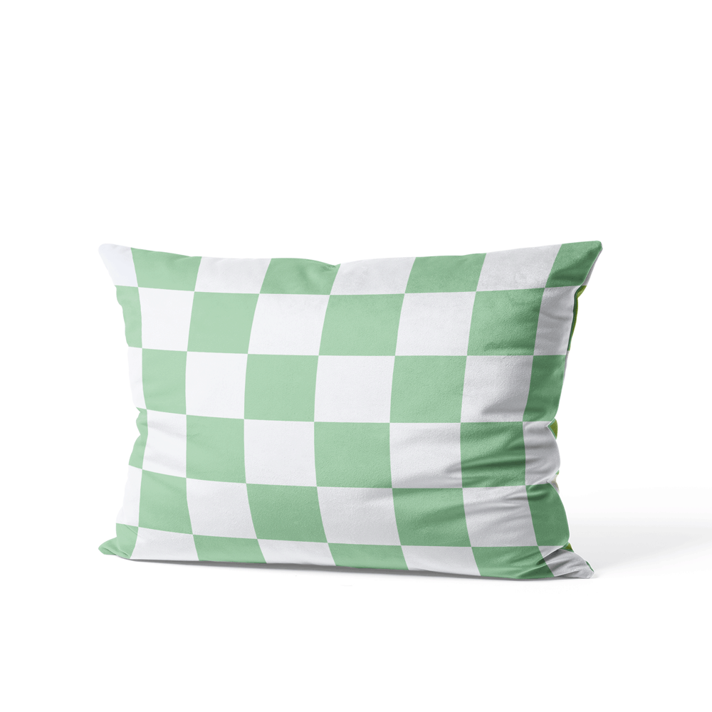 Green Checkered Cushion Cover Nook At You