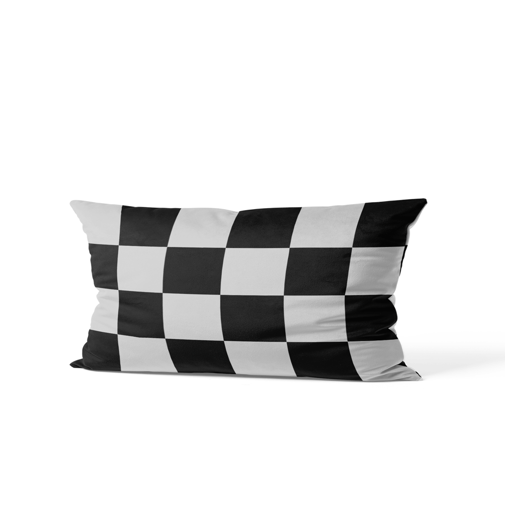 Black & White Checkered Cushion Cover Nook At You