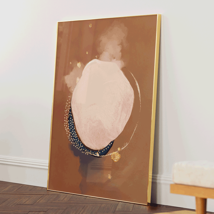 Appointment Abstract Prints-Gold Metal Frame-Nook At You